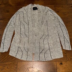 Nic+Zoe Open Knit Crochet Cardigan size Small